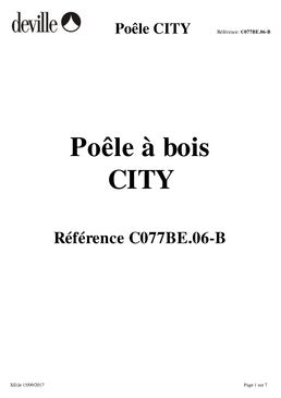 Poêle à bois 10 kW en fonte jusqu'à 300 m³ de volume de chauffe | City C077BE.06-B