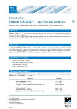 Membrane PVC fully bonded avec un spécial Super Absorbent Polymer | RENOLIT ALKORPRO