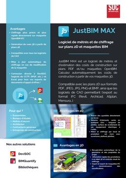 JustBIM MAX - Logiciel de métrés et de chiffrage sur plans 2D et maquettes BIM