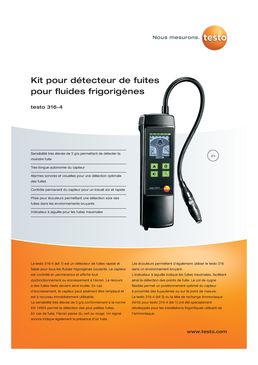 Appareil de détection de fuites de fluide frigorigène | Testo 316-4