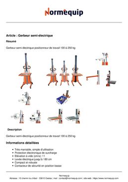 Gerbeur semi-électrique