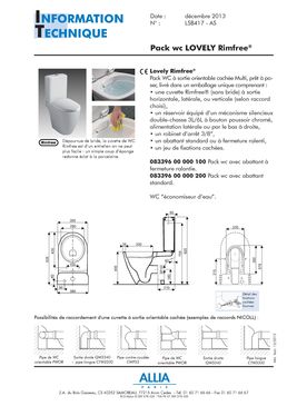 WC sur pied sans bride  | Lovely Rimfree