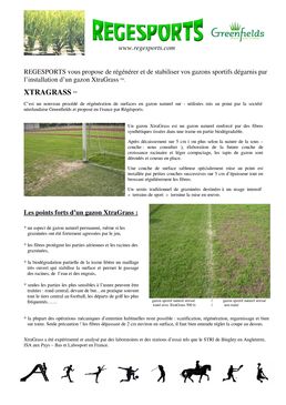 Système de renforcement du gazon pour terrain de sports | Xtragrass