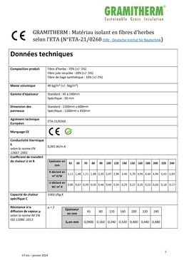 Panneau isolant à base de fibres d'herbe