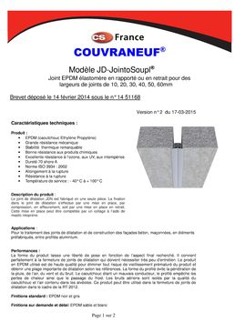 Profilés souples d'obturation et d'étanchéité pour joints de dilatation | JDN - JointoSoupl