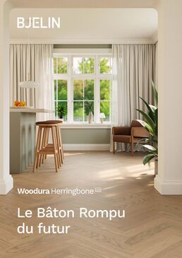 Revêtement de sol en bois densifié | Woodura Bâton Rompu SKEDVI 2.0 XL Natural