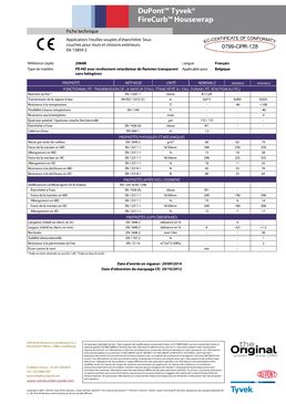 Membrane HPV avec retardateur de flammes | DuPont Tyvek Firecurb Housewrap