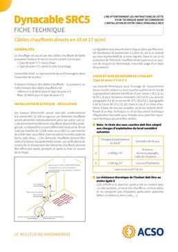 Câbles chauffants directs en 10 et 17 w/ml | Dynacable SRC5