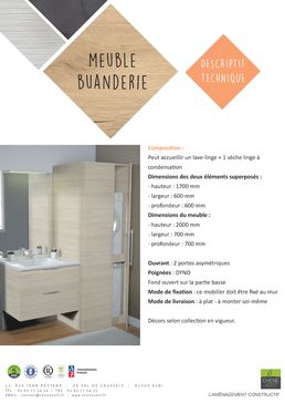 Meuble buanderie pour lave-linge et sèche-linge