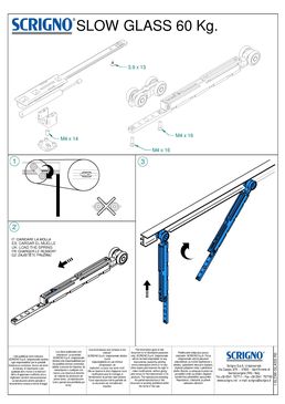 Système pour la fermeture freinée des portes coulissantes en verre | Scrigno Slow Glass 60 Kg