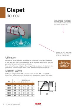 Clapet anti-refoulement pour extrémité de canalisation d'eaux non chargées | Clapet de nez