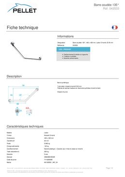 Barre ergonomique coudée en aluminium | Barre coudée 135° Ergosoft 046225