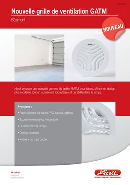 Grille de ventilation pour tube avec moustiquaire | GATM