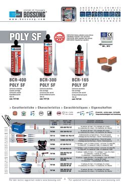 Scellement chimique agréé pour maçonneries | Poly SF