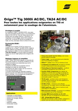 Postes de soudage | Origo Tig 3000i AC/DC TA24