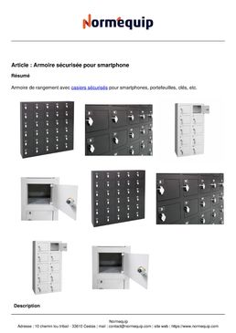 Armoire sécurisée pour smartphone