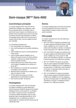 Demi-masque de protection respiratoire réutilisable à filtres intégrés  | Série 4000