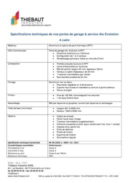 Porte de garage en aluminium à rupture de pont thermique | Porte de garage Alu Evolution