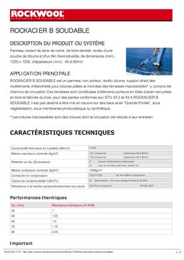 Isolant en laine de roche revêtue de bitume pour toitures étanchées inaccessibles | Rockacier B Soudable