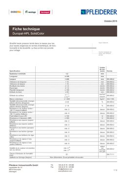 Feuille de stratifié teintée masse | HPL SOLIDCOLOR PFLEIDERER