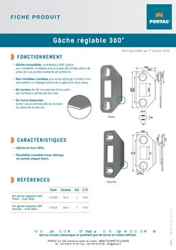 Gâche réglable 360° | C112