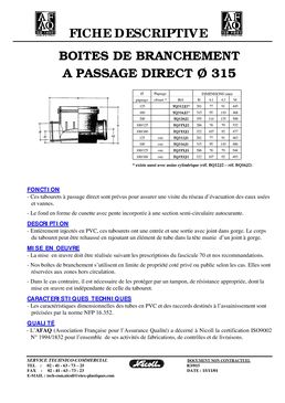 Boîtes de branchement en PVC pour réseau d'assainissement | Boîtes de branchement