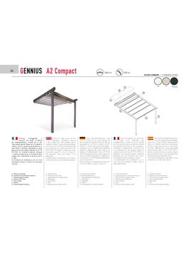 Pergola avec profils aluminium, toile technique et technologie IO | A2 COMPACT