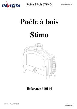 Poêle à bois en fonte | Stimo 6101-44