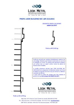 Profilé peigne aluminium extrudé pour habillage de façade | LOOK BUILDING Réf. LBP.213.6415