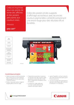 Solutions d'impression grand format 44'' pour points de vente, affiches et posters | Canon imagePROGRAF iPF8400SE