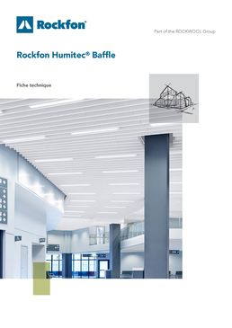 Baffle acoustique en laine de roche pour environnement exigeants | Rockfon Humitec® Baffle