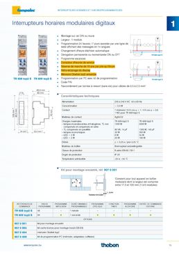 Horloge programmable digitale avec 84 emplacements mémoire | TR 609 top2 S