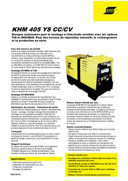 Groupe autonome de soudage | KHM 405 YS