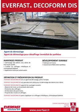 Agent de démoulage | EVERFAST DECOFORM DIS 