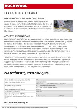 Isolant en laine de roche revêtue de bitume pour toitures étanchées inaccessibles | Rockacier C Soudable