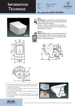 Cuvette WC sans bride  | Xeno² Rimfree