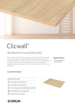 Panneau MDF mélaminé non structurel | Clicwall