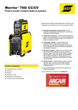 Poste à souder multiprocédés | Warrior™ 750i CC/CV