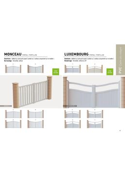 Portail en PVC avec barreaudage | MONCEAU