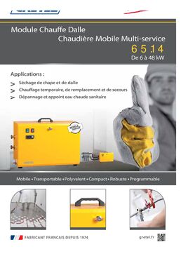 Modules électriques transportables de 24, 36 et 48 kW  | Module chauffe dalle 65.14 24, 36 et 48 kW 