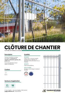 Clôture de chantier | Clôture en panneaux soudés