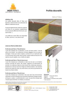 Joints de fractionnement et profilés décoratifs | JF DECO 