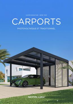 Carport aluminium à toiture pleine | Série 7300