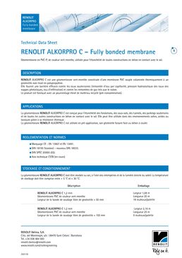 Membrane PVC fully bonded avec un spécial Super Absorbent Polymer | RENOLIT ALKORPRO