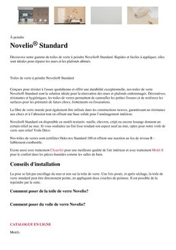 Toiles de verre à peindre | Novelio Standard