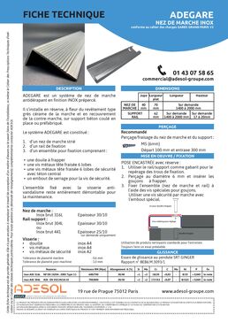 Nez de marche INOX ADEGARE 40x70mm | 626083