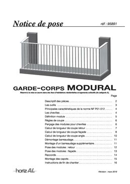 Garde-corps à barreaudage axé | MODURAL