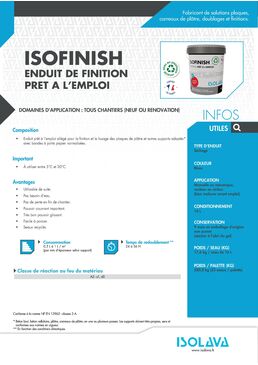 Enduit de finition prêt à l’emploi | ISOFINISH