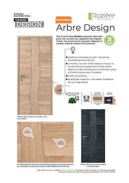 Porte d'intérieur avec parement chêne massif  | ARBRE DESIGN