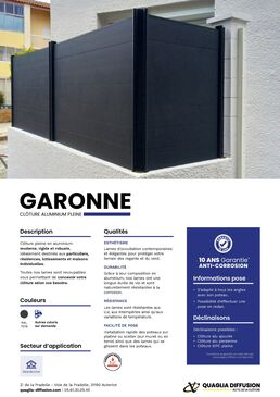 Clôture pleine en aluminium | PANNEAU SUR MESURE OU EN KIT